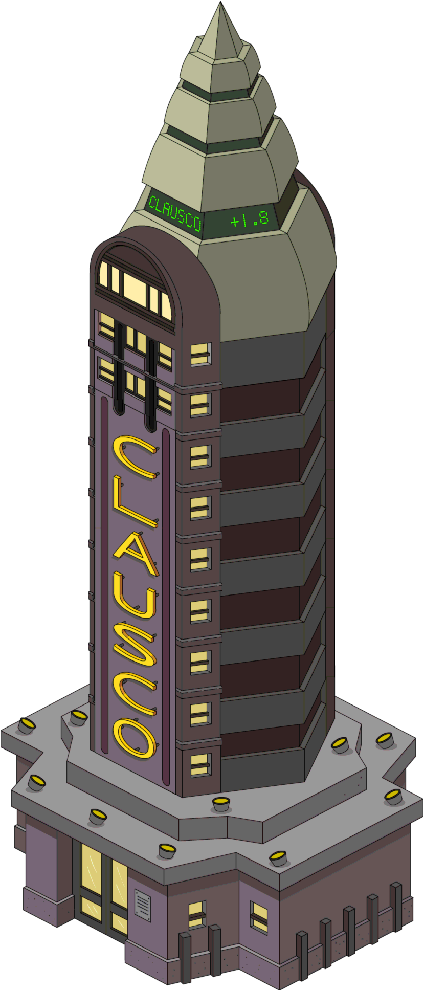 Tapped Out Clausco - Tower Block (829x1937), Png Download