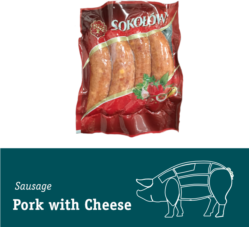 Pork With Cheese - Sausage (800x800), Png Download