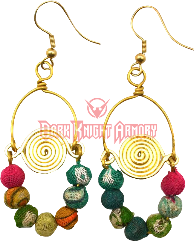 Viking Beaded Swirl Earrings - Earrings (810x810), Png Download