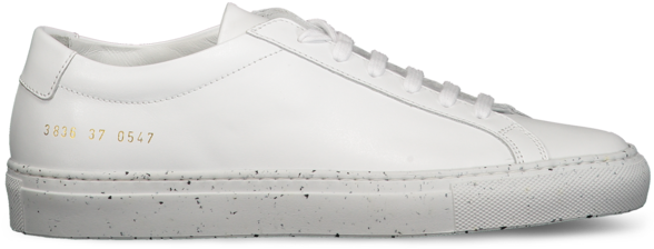 Womens Achilles Low Confetti Sneaker White/black - Suede (600x900), Png Download