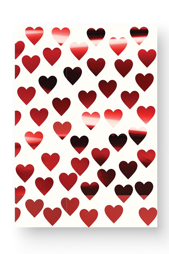 Foil Small Hearts Watercolor Pattern - Heart (591x885), Png Download