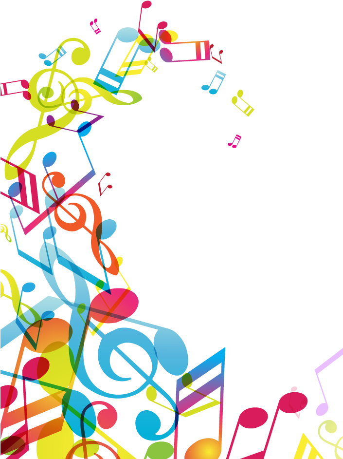Musical Note Poster Borders - Colorful Music Note Symbol (704x1063), Png Download