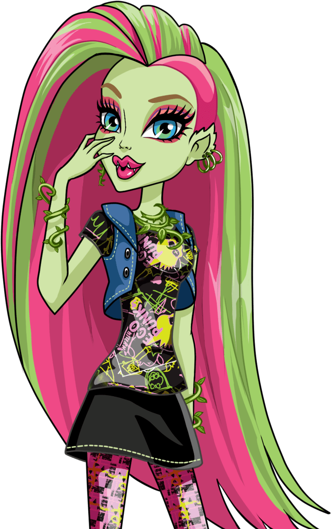 Monster High Venus Mcflytrap - Monster High Venus Mcflytrap Art (900x1120), Png Download