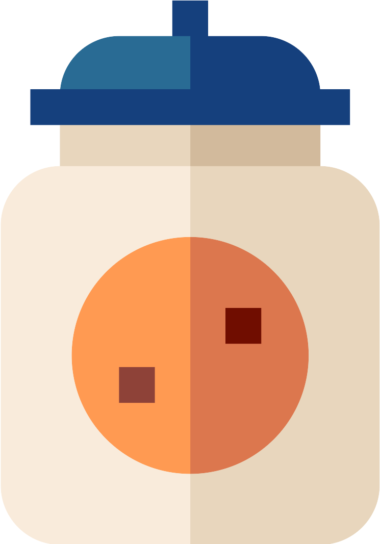 曲奇罐图标- Cookie Jar Flat Design - Cookie Jar Icon (745x1067), Png Download