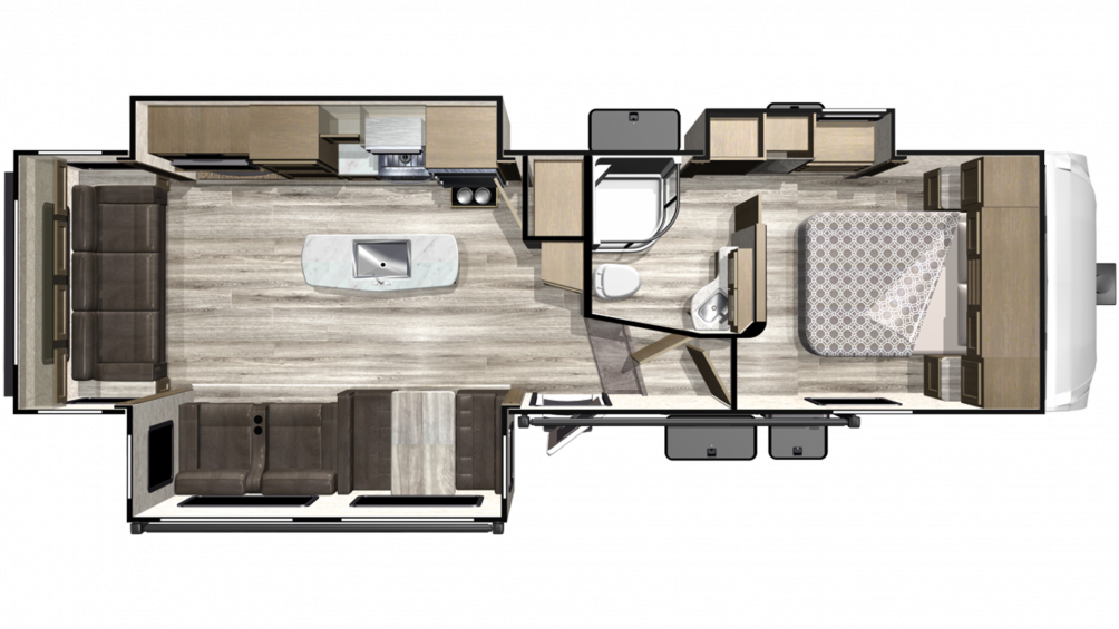 2019 Telluride 292rls Floor Plan Img - Recreational Vehicle (1004x565), Png Download