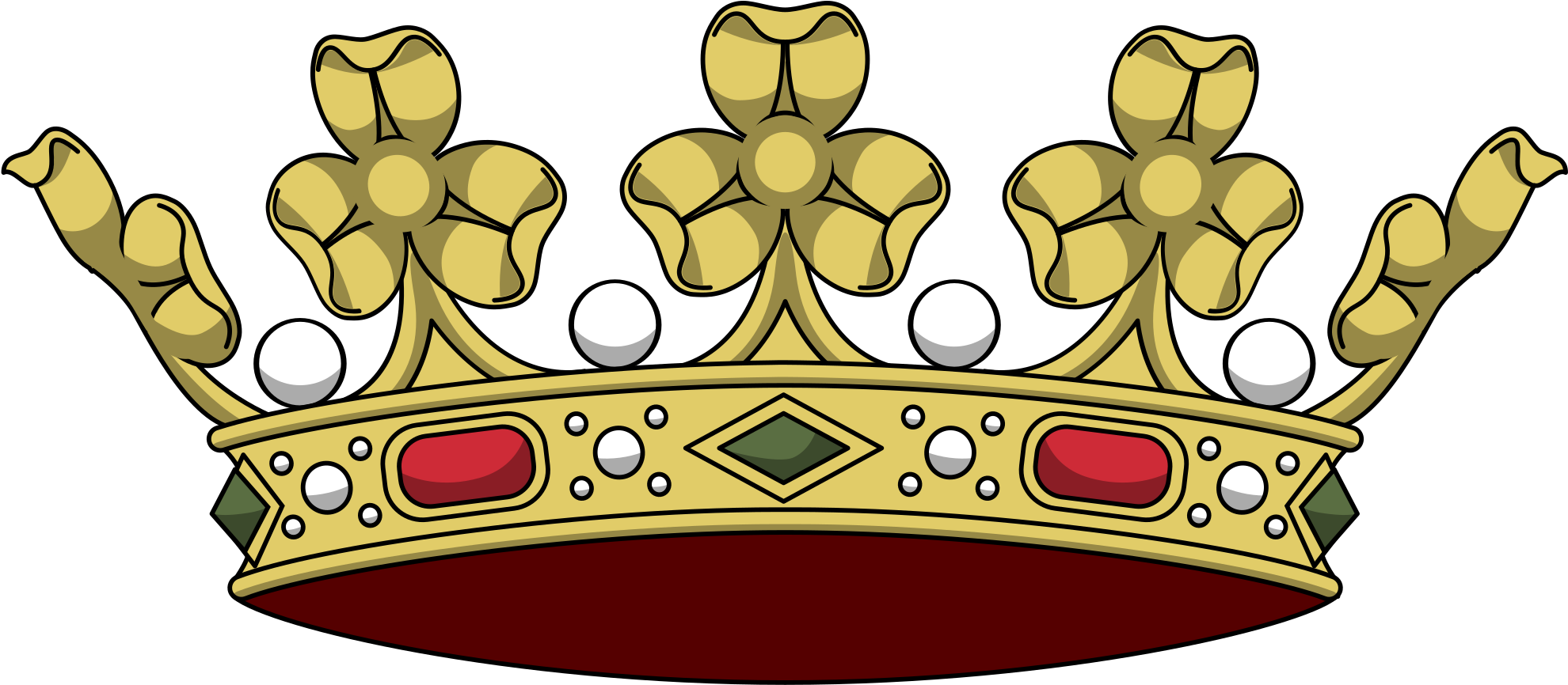 Corona Png - Italian Crown (2000x866), Png Download