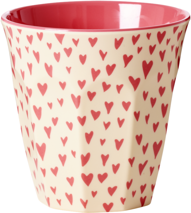 Small Heart Print Melamine Cup By Rice Dk - Mug (1000x1000), Png Download