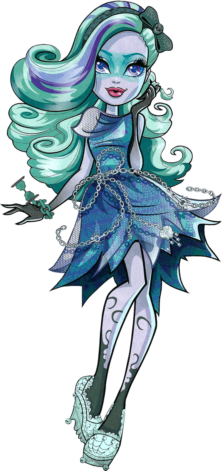 Artwork/png De Twyla - Monster High Twyla Ghost (851x1700), Png Download