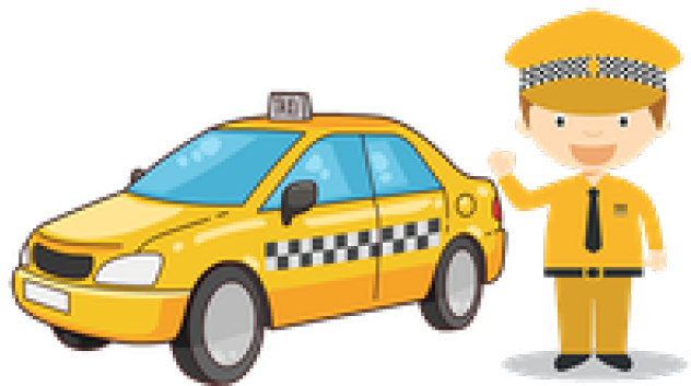 Taxi Driver Clipart Cheap - Taxi Clipart Transparent Background (640x480), Png Download