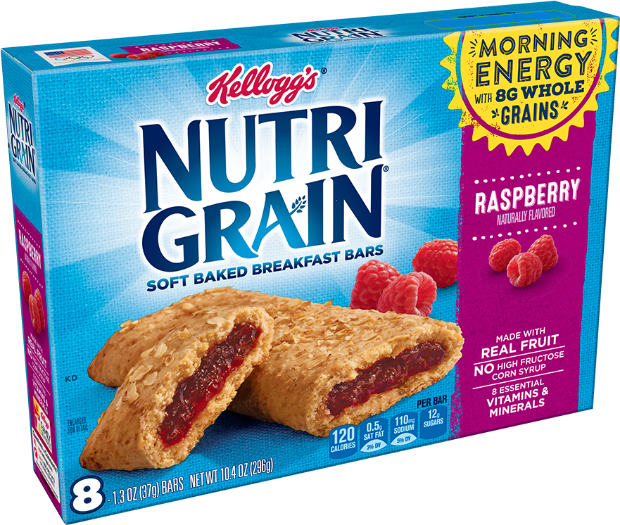 Made With 8g Of Whole Grains & Real Fruit - Nutri Grain Apple Cinnamon (1500x750), Png Download