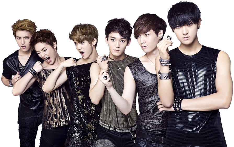 Exo M Photo Render Exo M Group Photo 03 By Xelaine - Exo M (900x600), Png Download