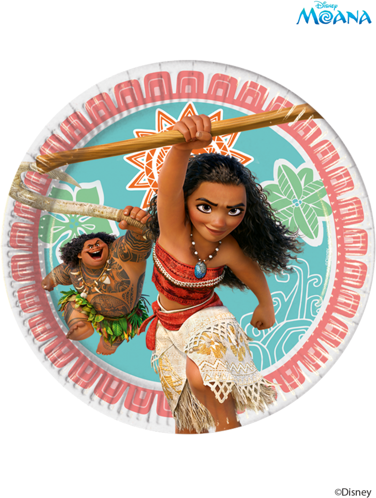 Pack Of 8 Lunch Plates 20cm - Moana Circle (768x1024), Png Download