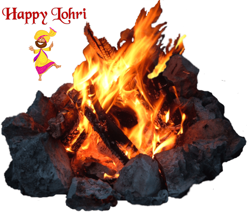 Happy Lohri Png Transparent Image - Bonfire Png (850x728), Png Download