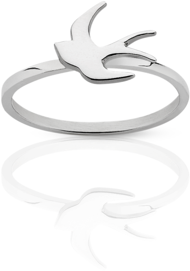 Swallow Stacker Ring - Titanium Ring (1024x1024), Png Download