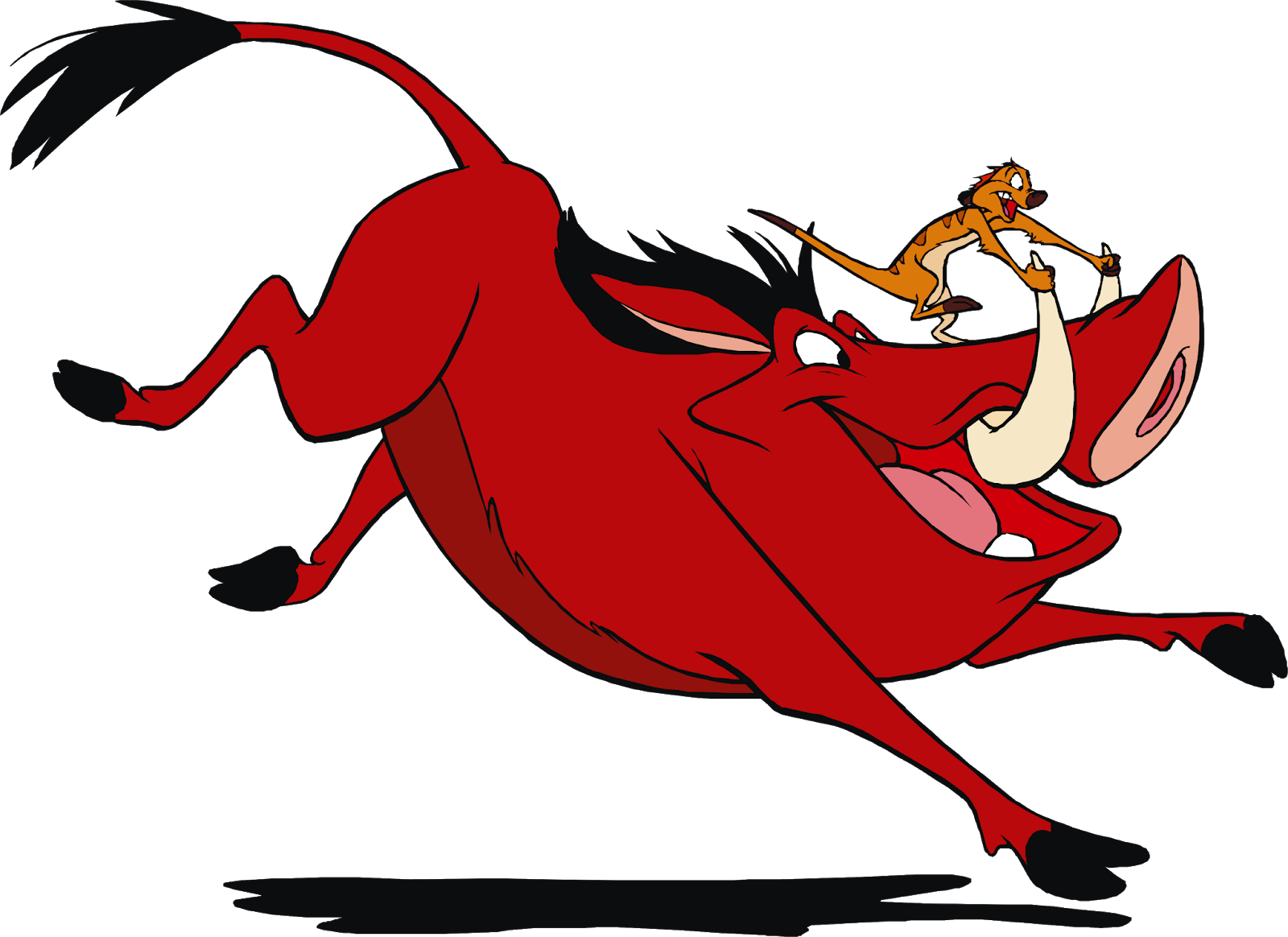 Timon And Pumbaa Cartoon Character, Timon And Pumbaa - Timon And Pumbaa Running (1600x1164), Png Download