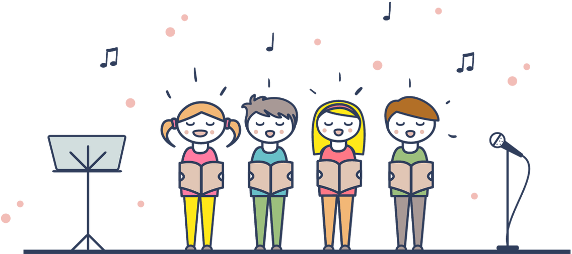 Mª Jesús Camino Rentería On Twitter - Cartoon Children's Choir (1200x676), Png Download