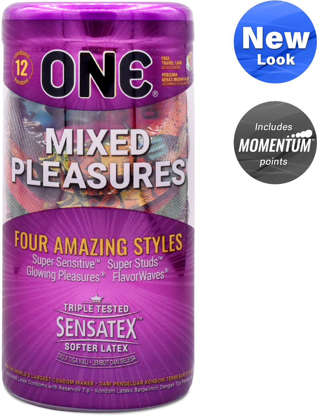 Mixed Pleasures Condom 12-pack - Grape (1782x1782), Png Download