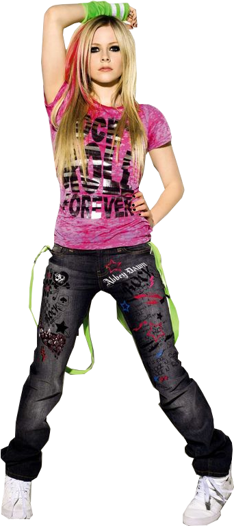 Kopírujte Jedině Se Zdrojem Nebo Vůbec - Avril Lavigne Punk Look (580x799), Png Download