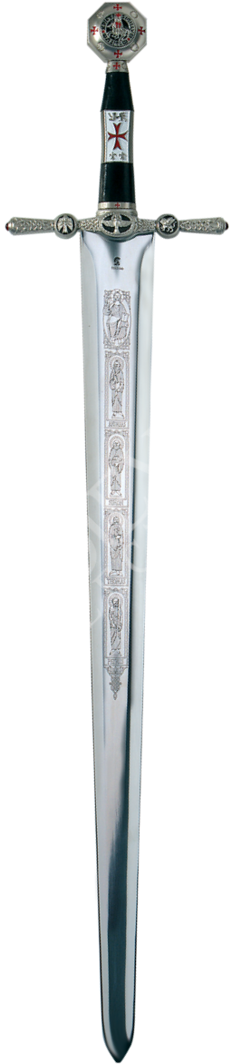 Silver Knights Of Heaven Sword - Knight Sword (300x1200), Png Download