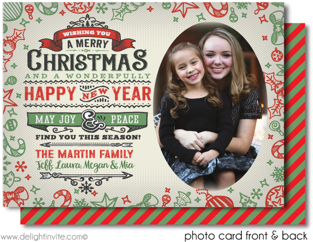 Vintage Christmas Holiday Photo Cards [hol603fc] - Happy Homes (656x530), Png Download