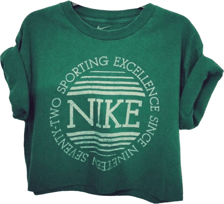 Free Png Download Vintage Green Nike Shirt Png Images - Green Aesthetic Clothes Png (850x776), Png Download