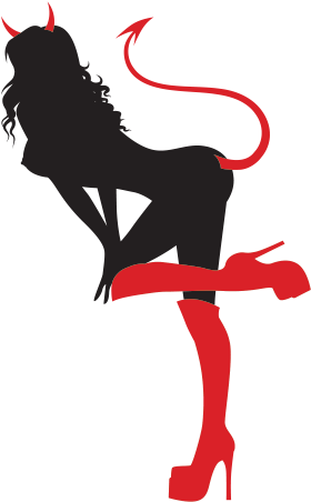 Hell Clipart Devil Child - Sexy Devil Silhouette Png (600x600), Png Download