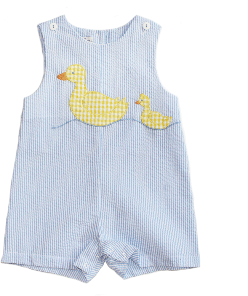 Seersucker Jon Jon With Duck Appliqué - Duck (1000x1000), Png Download