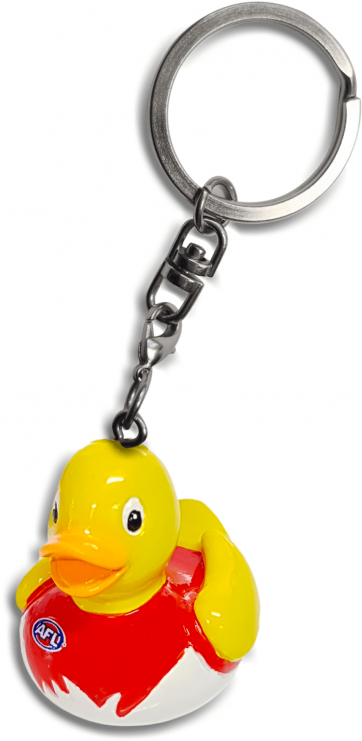 Sydney Swans Rubber Duck Keyring - Keychain (740x740), Png Download