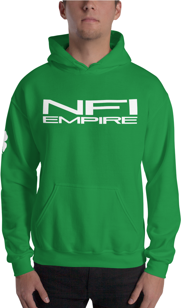 Nfi Empire Unisex Green 4 Leaf Hoodie - Sweatshirt (1000x1000), Png Download