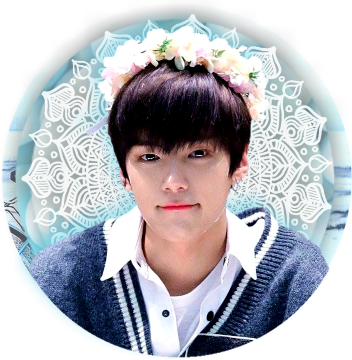 Kpop Lockscreen Edits And Pngs ❌《 Minhyuk ▫ Monsta - Minhyuk Monsta X Flower Crown 2017 (1280x1280), Png Download