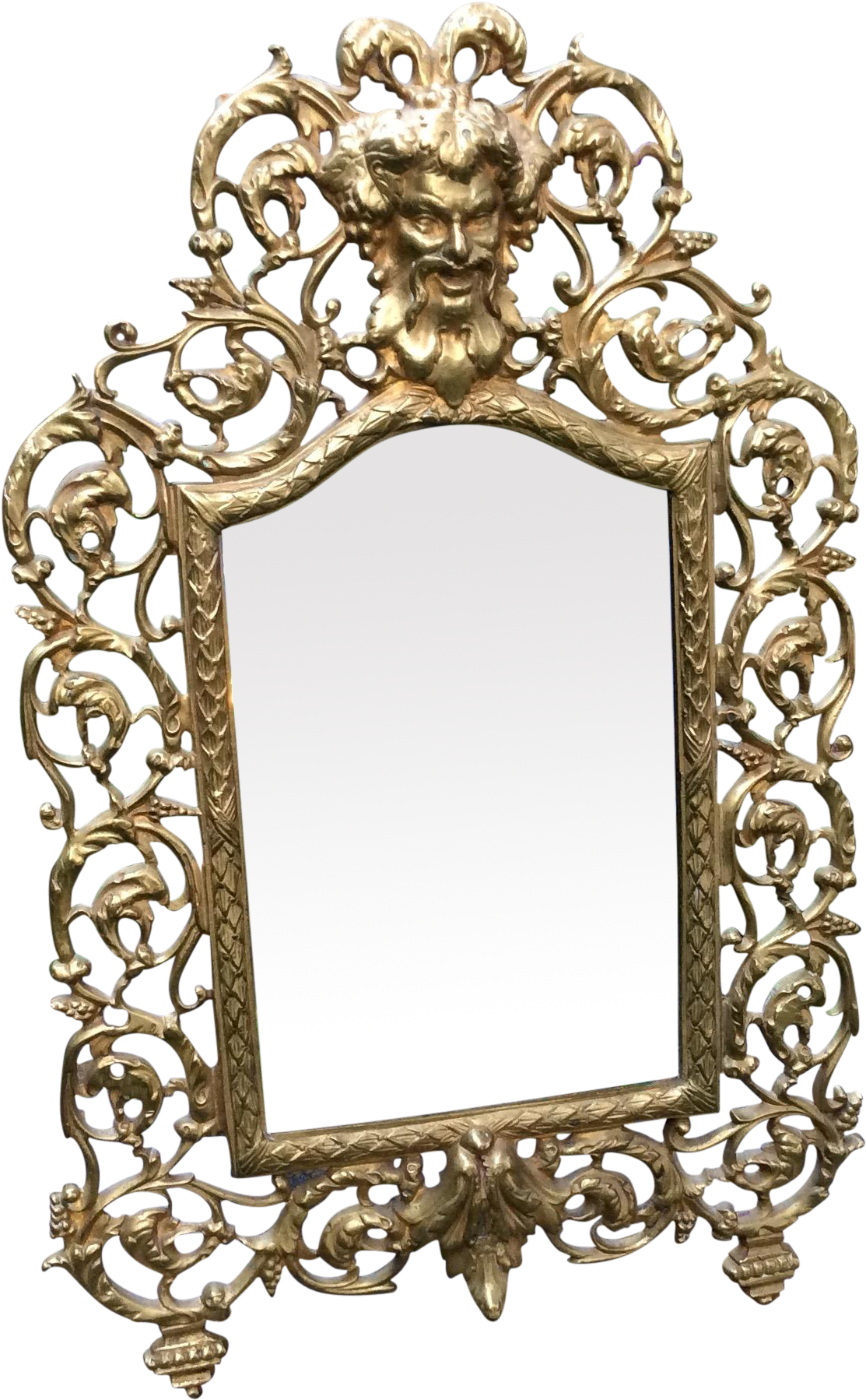 Graphic Black And White Download Brass Bacchus Chairish - Victorian Mirrors Transparent (1665x1850), Png Download