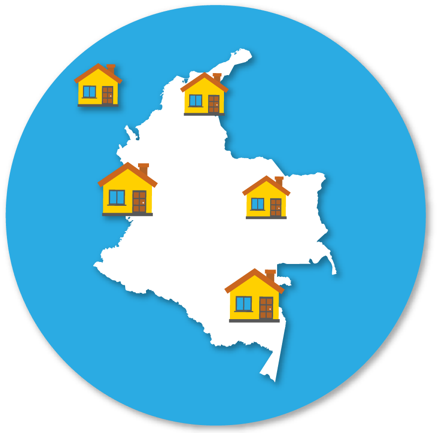 Ubicación - Ecenso - Colombia Blank Map (888x870), Png Download