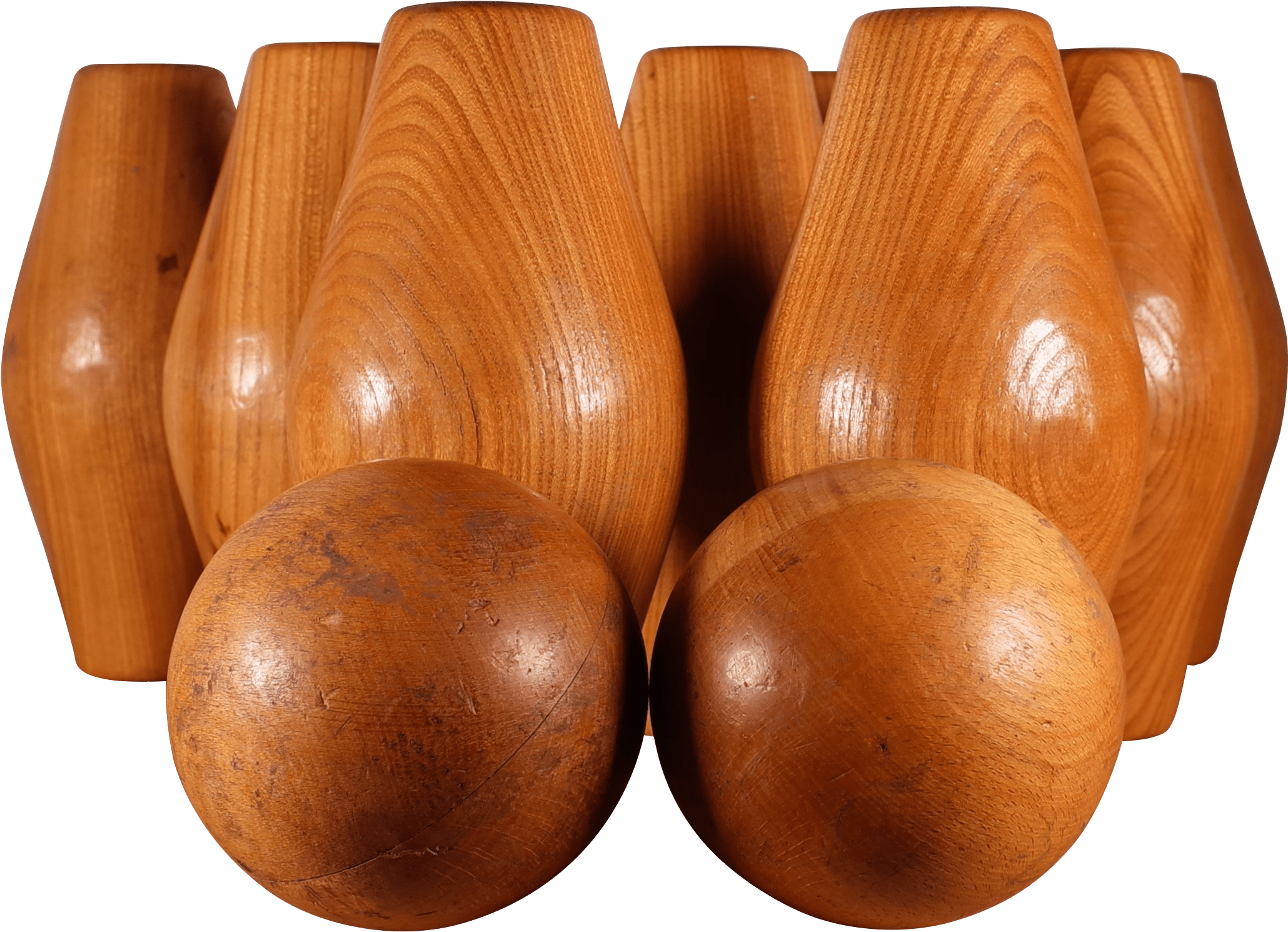 Oak Skittle Set - Coffee Table (1600x1059), Png Download