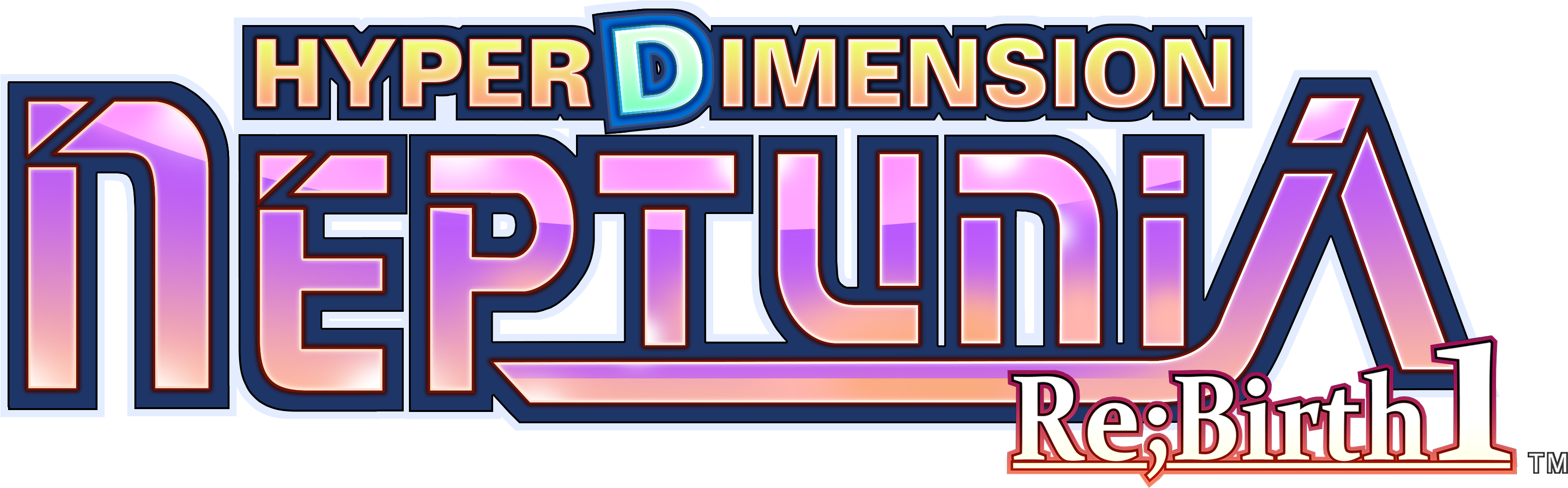 Hyperdimension Neptunia Re - Hyperdimension Neptunia Re Birth1 Logo (3900x1500), Png Download