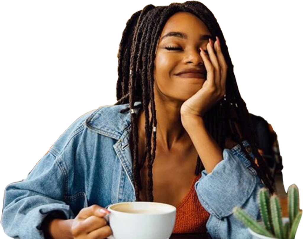 Black Girls Celebs Models Png Niche Lemonsandaid Cute - Black Girl With Coffee (1024x808), Png Download