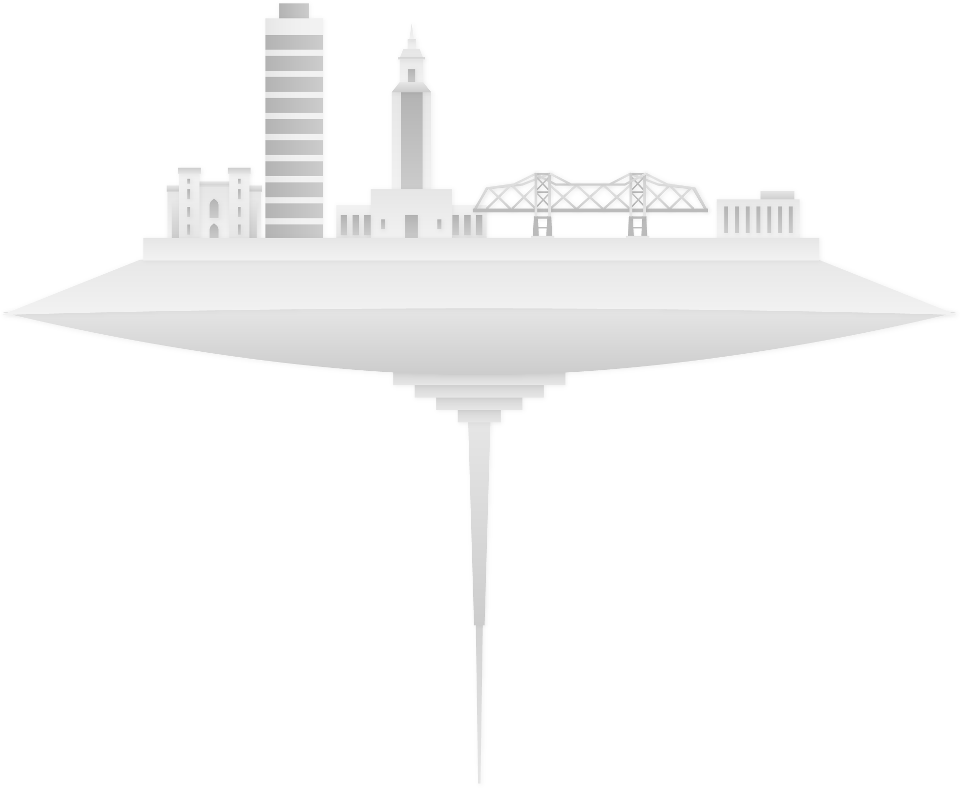 The Force Is Strong In Baton Rouge - Skyline (1979x1802), Png Download