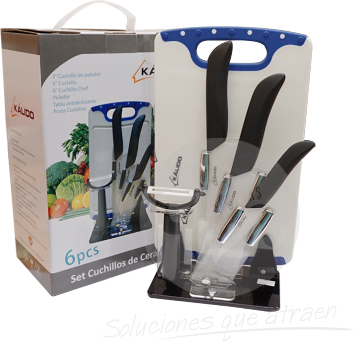 Set Cuchillos De Cerámica Con Tabla - Shovel (800x800), Png Download