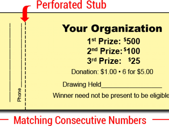 Stub Clipart Lottery Ticket - Raffle Ticket Printing (640x480), Png Download