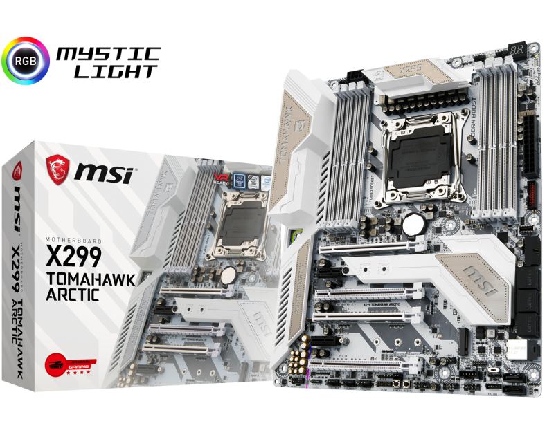 Msi X299 Tomahawk Arctic Motherboard (800x800), Png Download