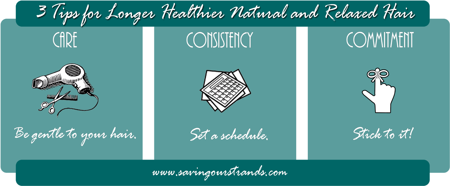 3 Tips For Longer Healthier Natural And Relaxed Hair - Graphic Design (1600x695), Png Download