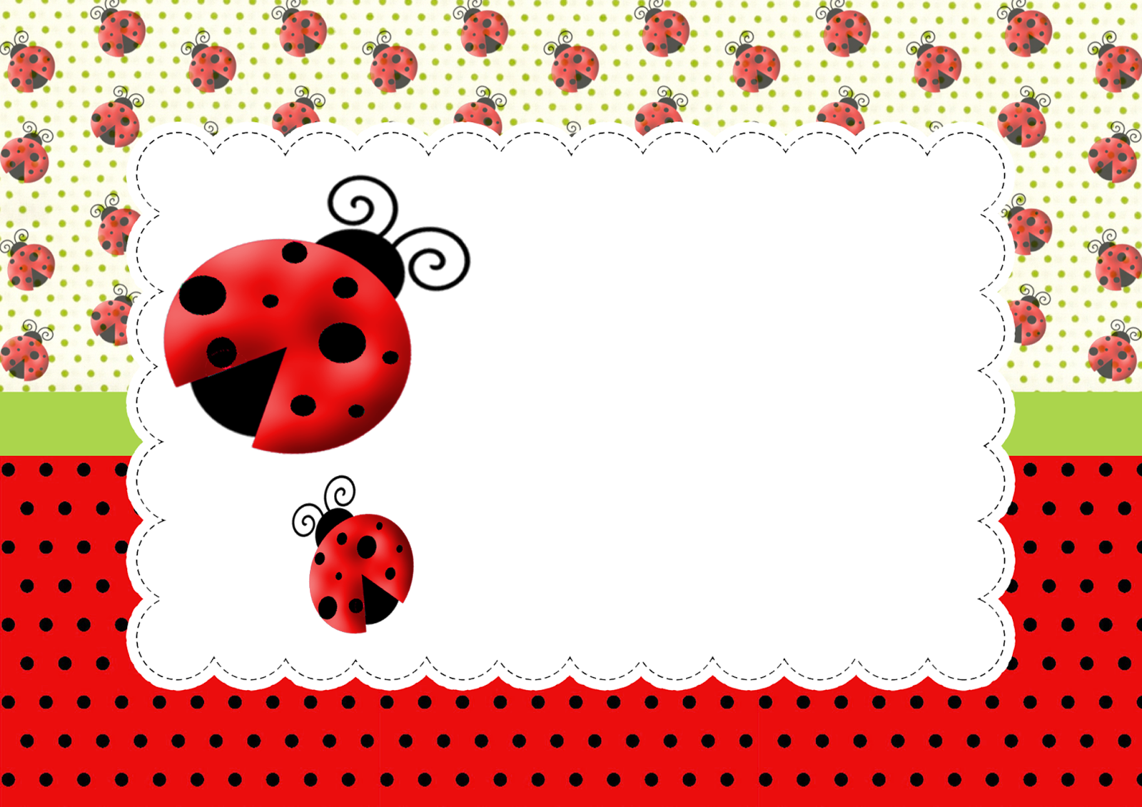 Moldura Pra Foto Joaninha (1600x1131), Png Download