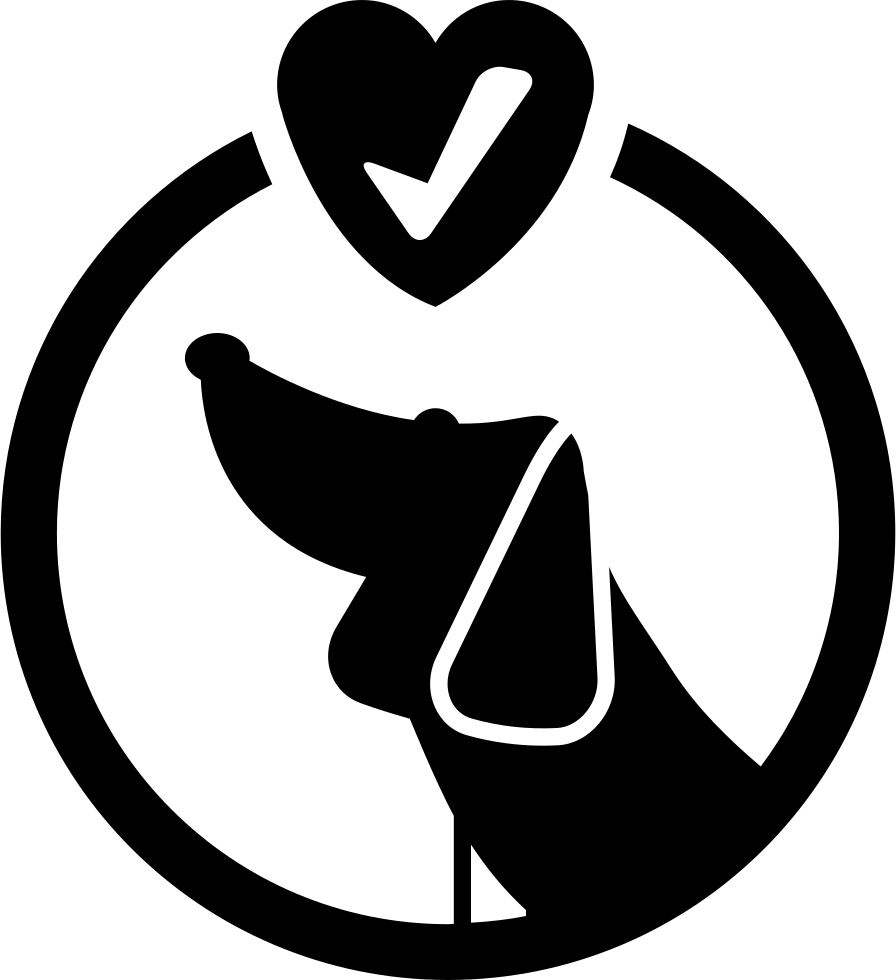 Pets Hotel Circular Symbol With A Dog And A Verification - Pet Symbol (896x980), Png Download