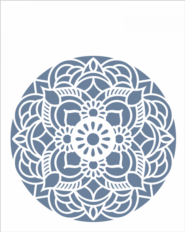 Mandala Croche Stencil (800x800), Png Download
