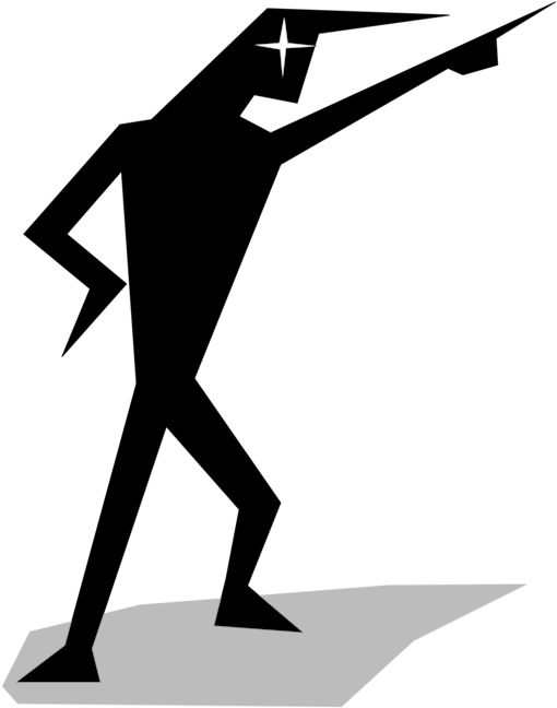 Angry Stickman Stick Figure Person - Person Pointing Clip Art (530x750), Png Download
