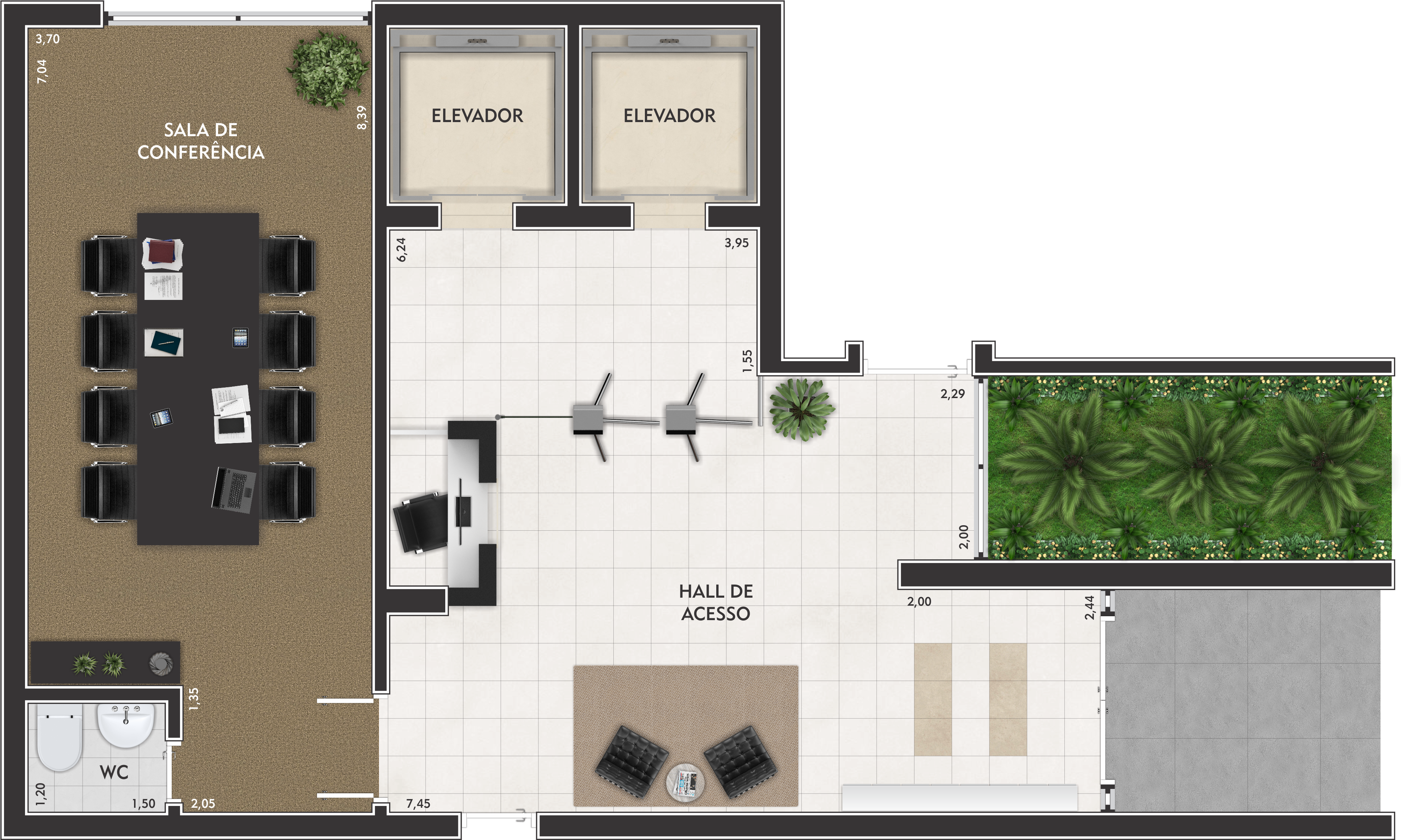 Plantas - Floor Plan (4000x2318), Png Download