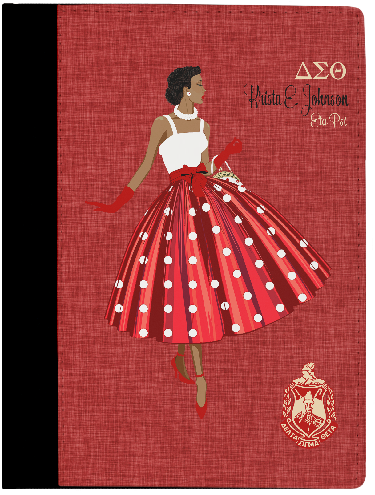 Personalized Padfolio Notebook - Delta Divas (1466x1783), Png Download