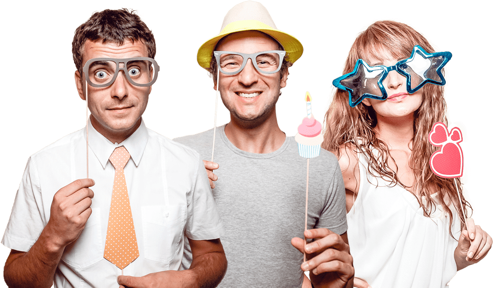 People In Photo Booth (960x612), Png Download