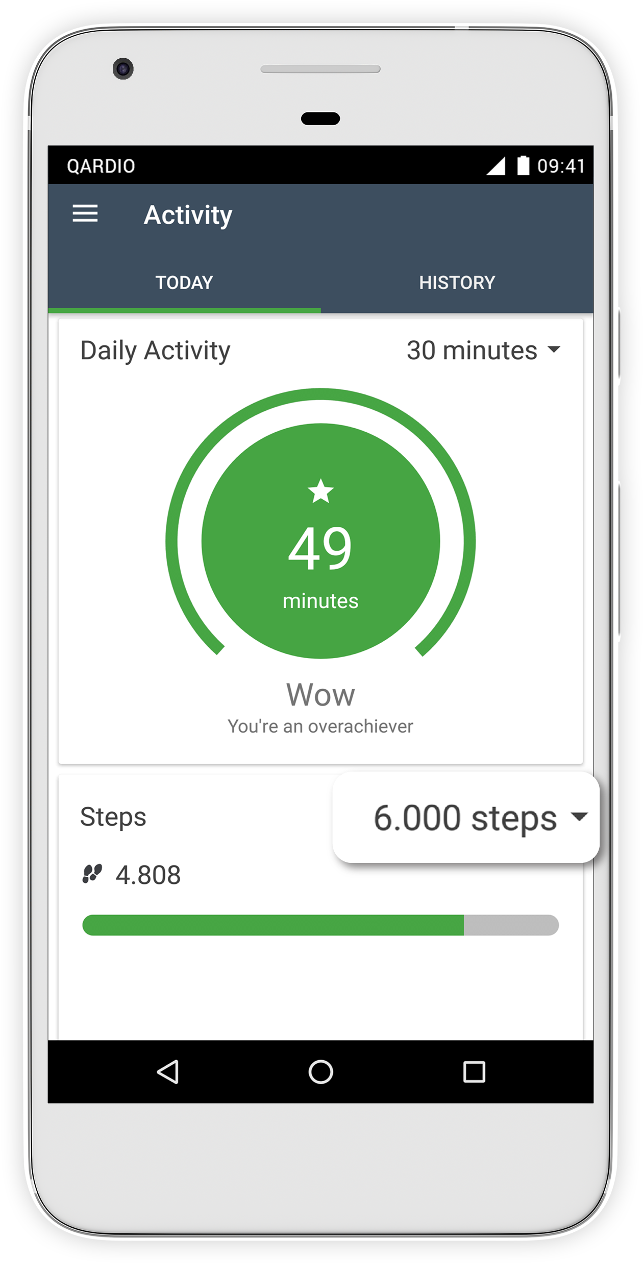 Within "activity Tracker" You Can See Your Daily Activity - Daily Activity Android (1283x2511), Png Download