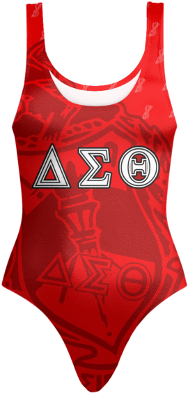 Delta Sigma Theta One Piece Swimsuit ❤- Bbnbab - Swimsuit (600x600), Png Download