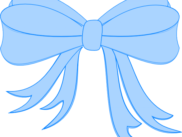Baby Blue Bow Clipart (640x480), Png Download